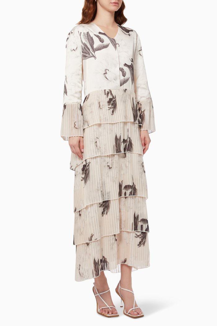 

Ruffle Tiered Maxi Dress, Neutral