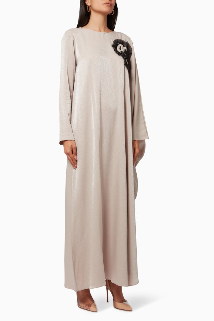 

Embellished Abaya, Grey