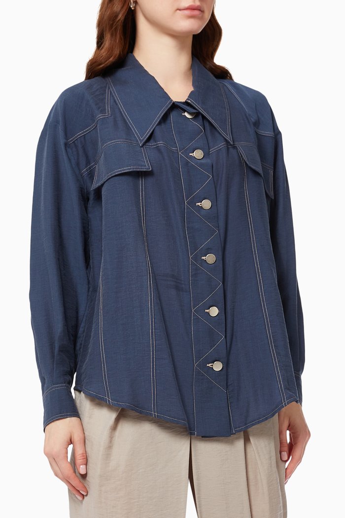 

Oversized Shirt, Blue