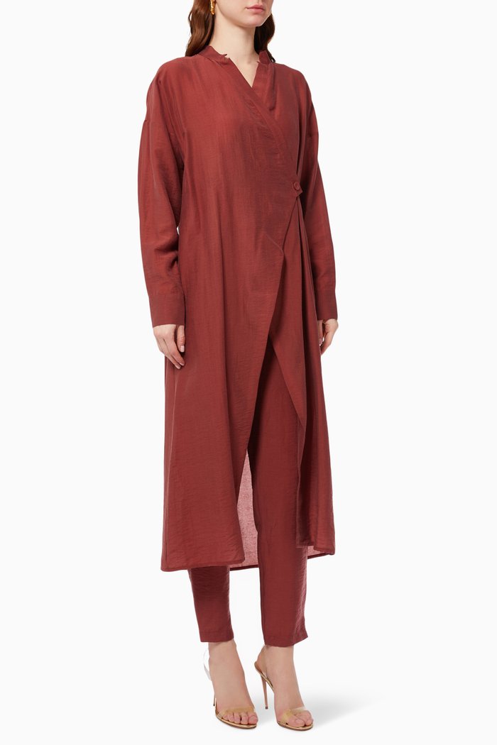 

Wrap Tunic in Tencel, Red
