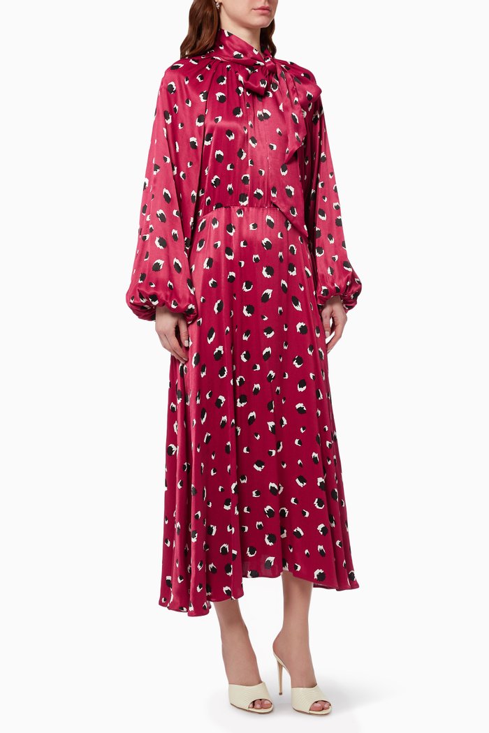 

Polka Dot Midi Dress, Pink