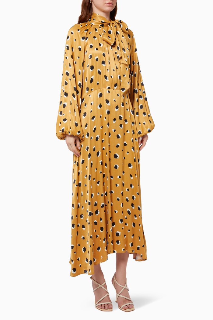 

Polka Dot Midi Dress, Yellow