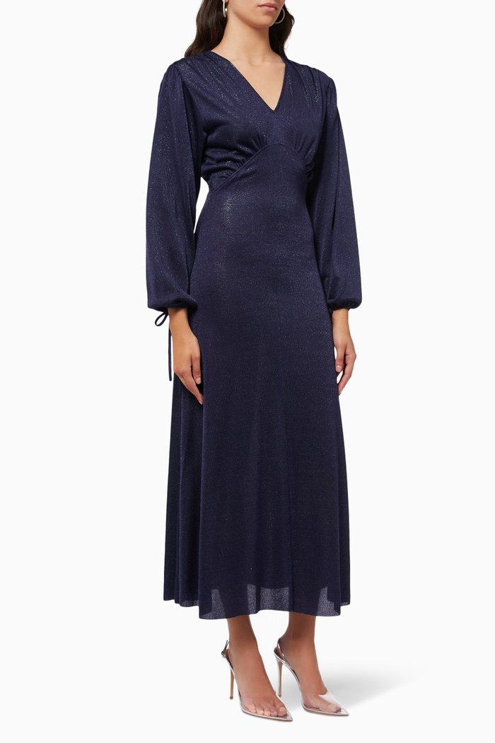 

Shimmer Midi Dress, Blue