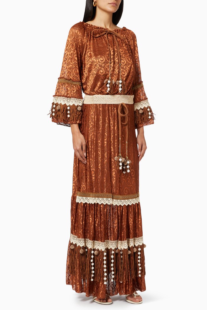 

Top & Skirt Set, Brown