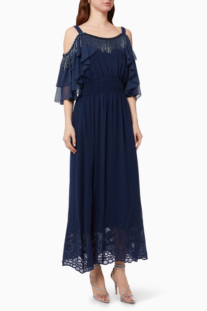 

Embellished Maxi Dress, Blue