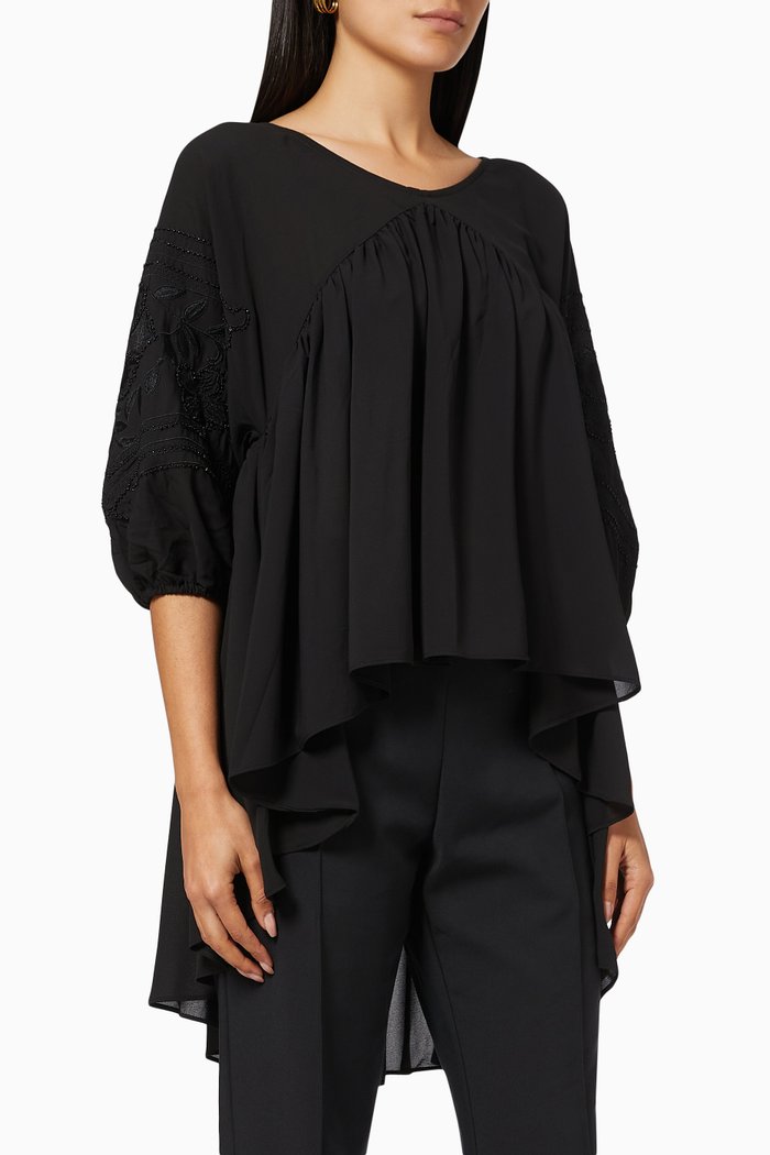 

Embroidered Blouse, Black