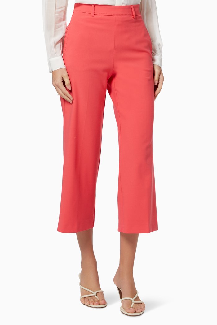 

Double Canvas Trousers in Viscose, Red