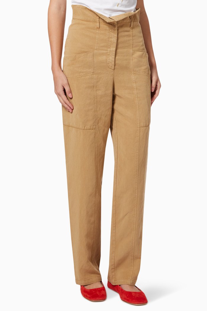 Prassi Long Trousers in Lyocell, Neutral