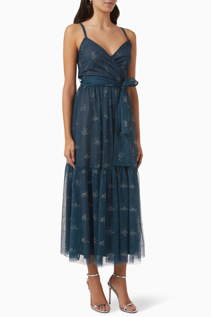

Maxi Dress in Tulle, Blue