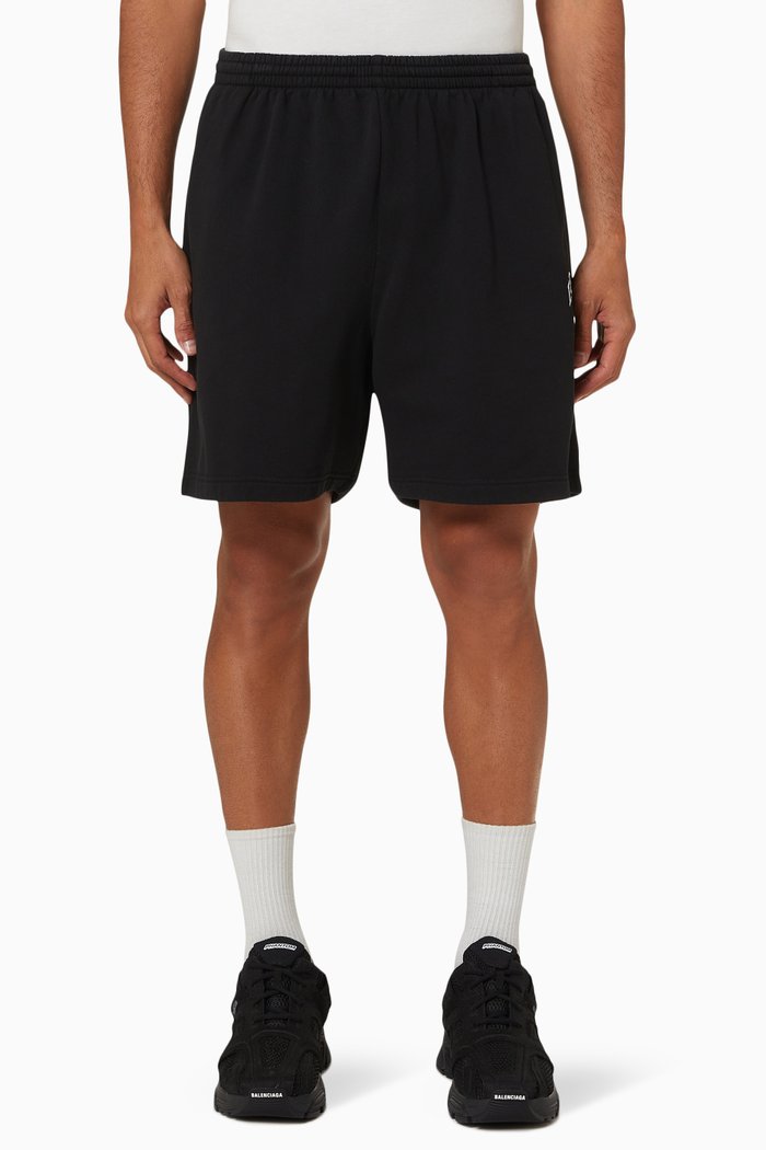 Cities Dubai Large Fit Sweat Shorts in Organic Medium Fleece, Black