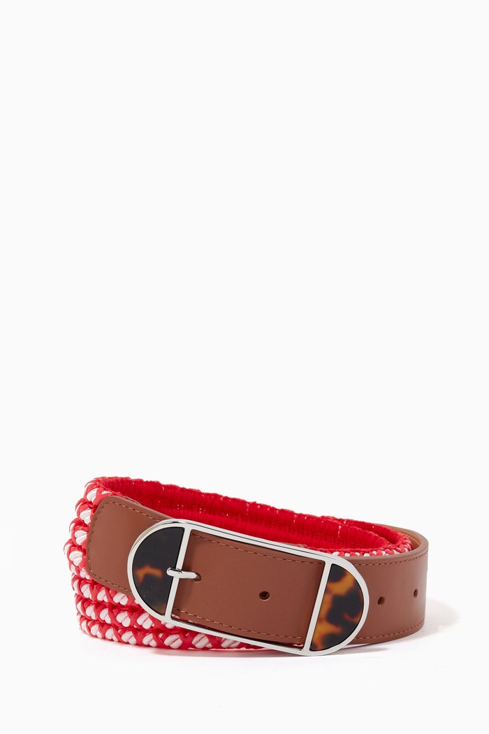 

Vascolo Braided Belt, Pink