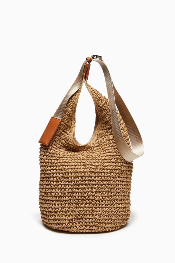 

Crochet Hobo Bag, Brown