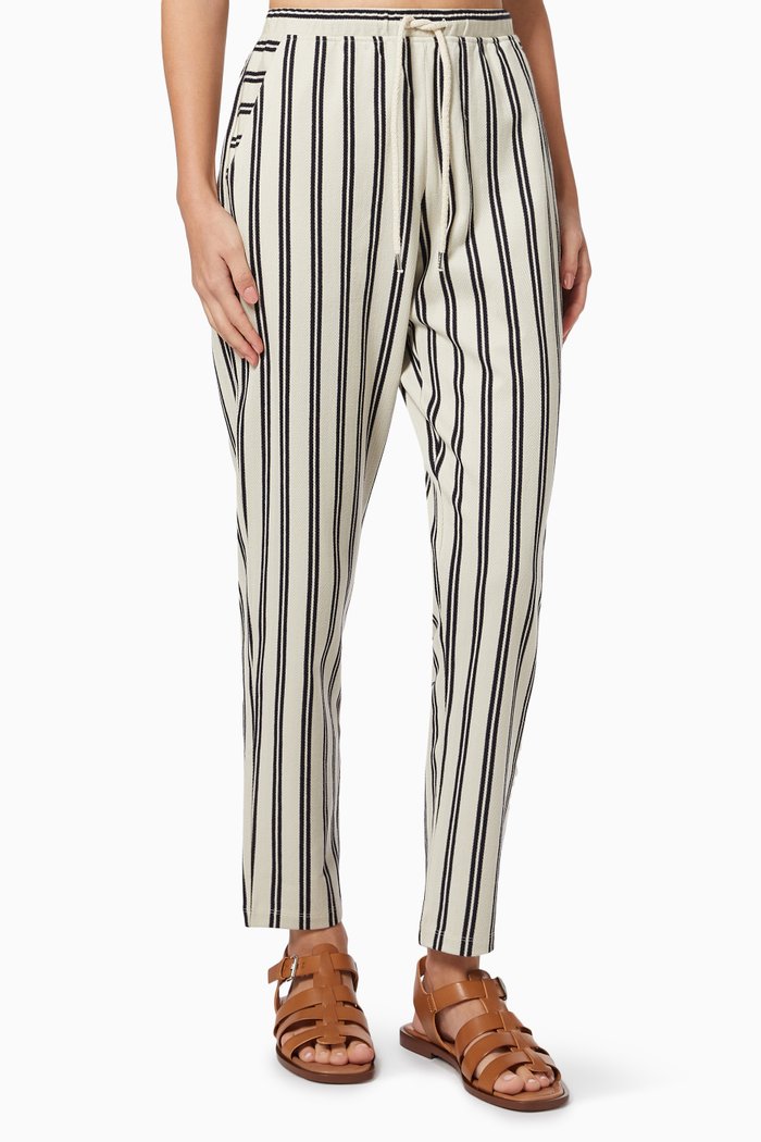 

Chevron Pants in Jersey, White