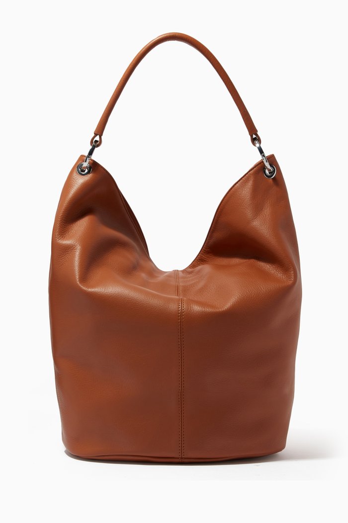 

Bucket Bag in Leather, Neutral