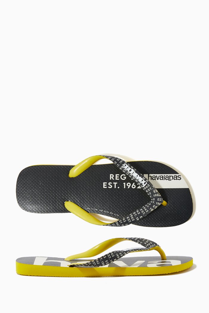 

Logomania Flip Flops in Rubber, Yellow