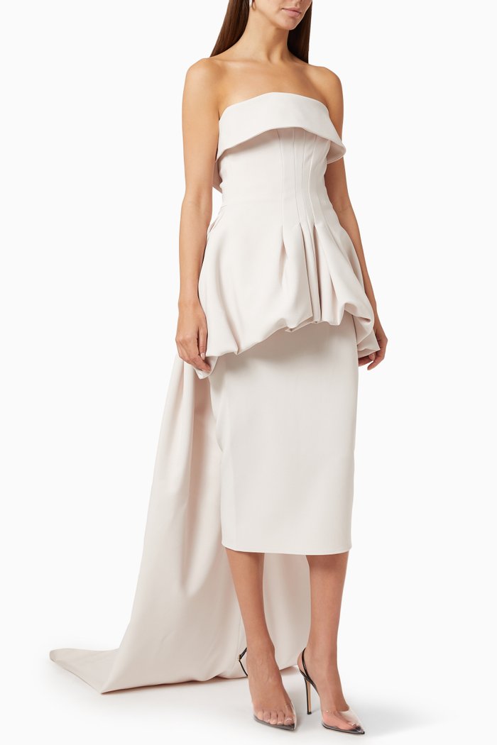 Situational Gown with Cape, Neutral
