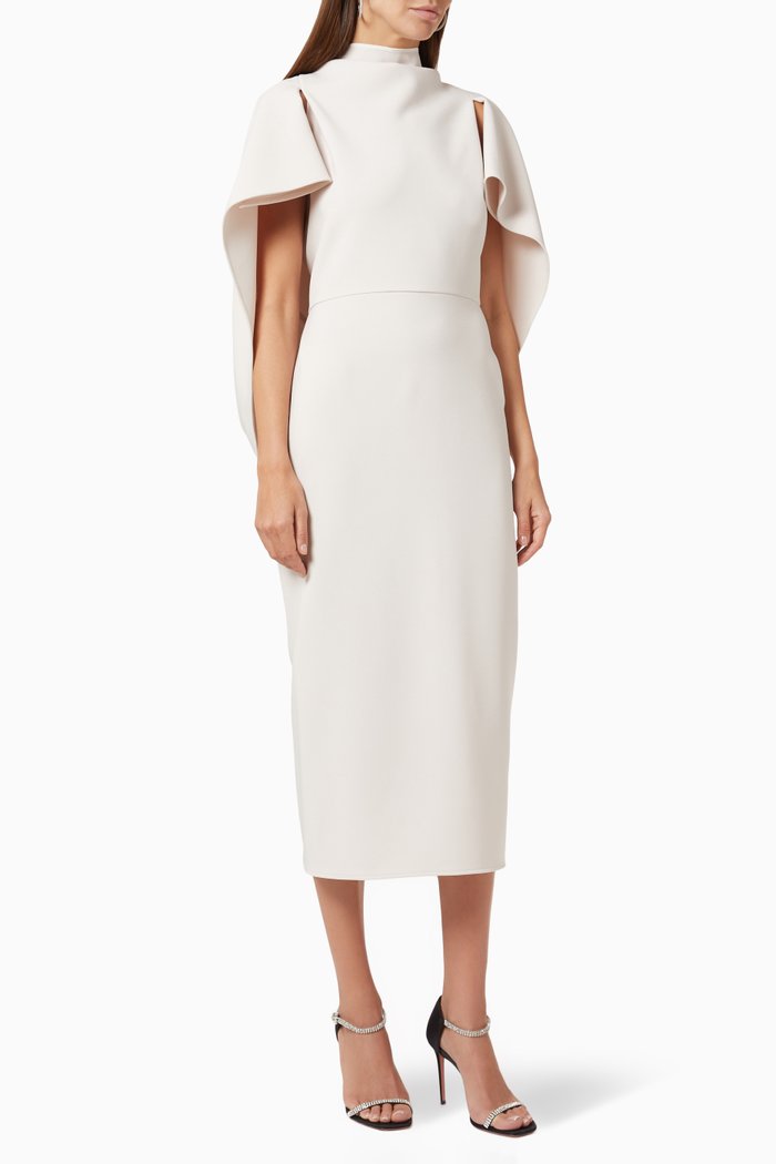 

Acquaint Cape Dress, Neutral