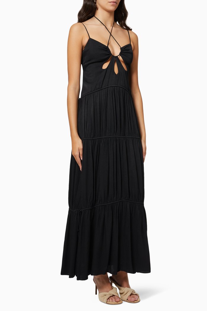 

Lina Teardrop Maxi Dress, Black