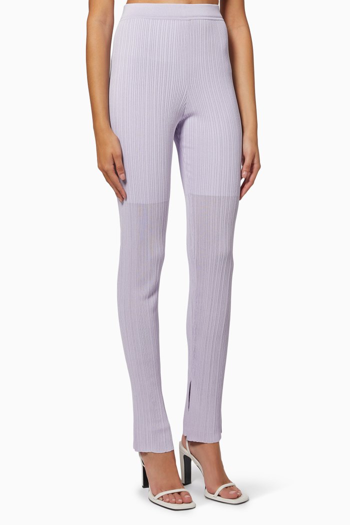 

Clarke Pants in Compact Rib Knit, Purple