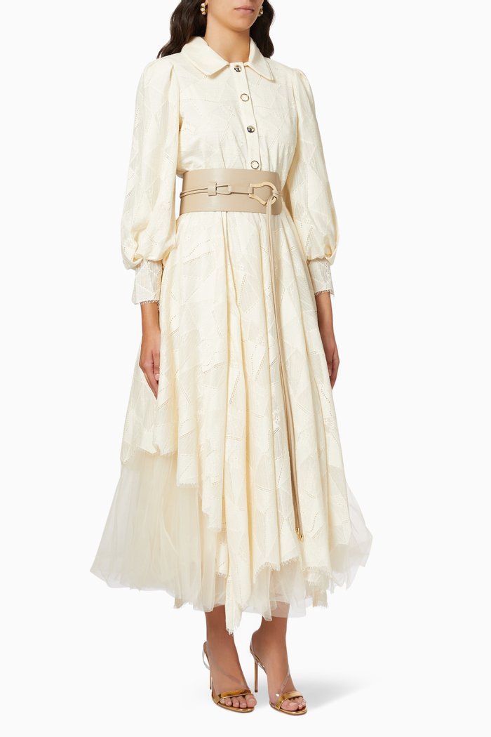

Belted Shirtdress, Neutral