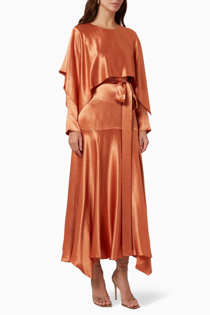 

Layered Midi Dress, Neutral