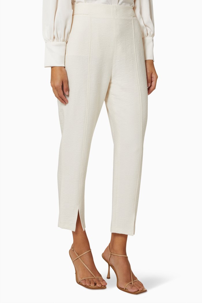 

Mid-rise Cropped Pants, White