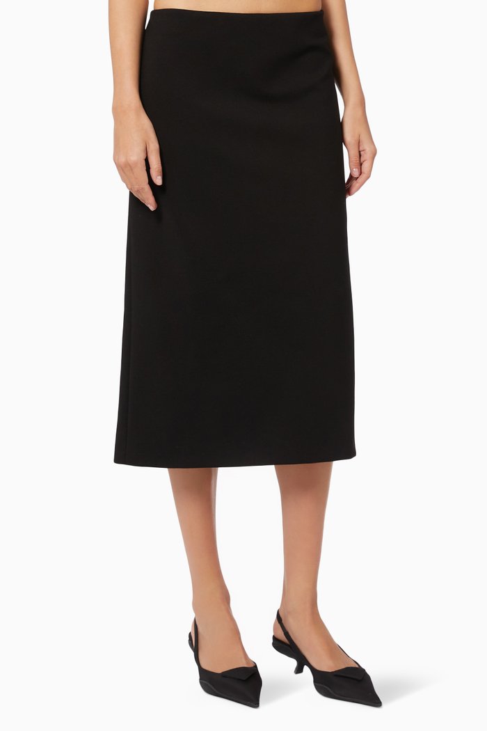 

Midi Skirt in Jersey, Black