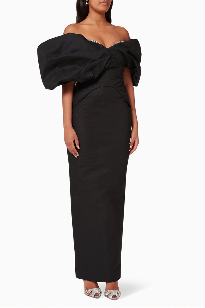 

Xavier Gown in Silk, Black