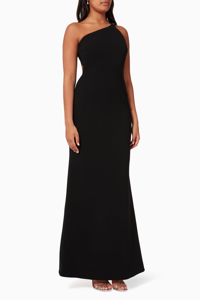 

Cecilio Gown in Stretch Crepe, Black
