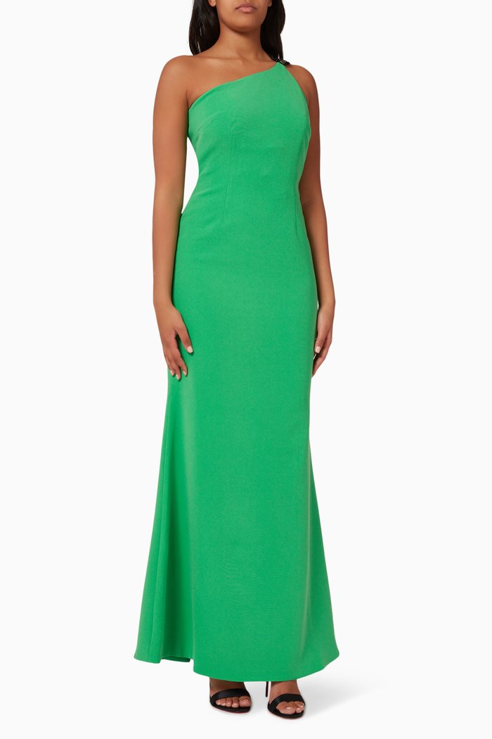 

Cecilio Gown in Stretch Crepe, Green