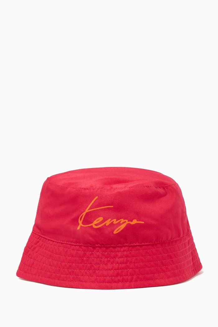 Reversible Logo Bucket Hat, Pink