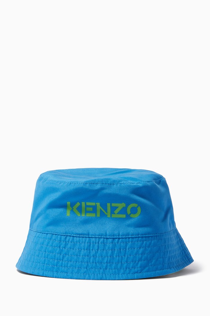 

Reversible Bucket Hat in Technical Fabric, Blue