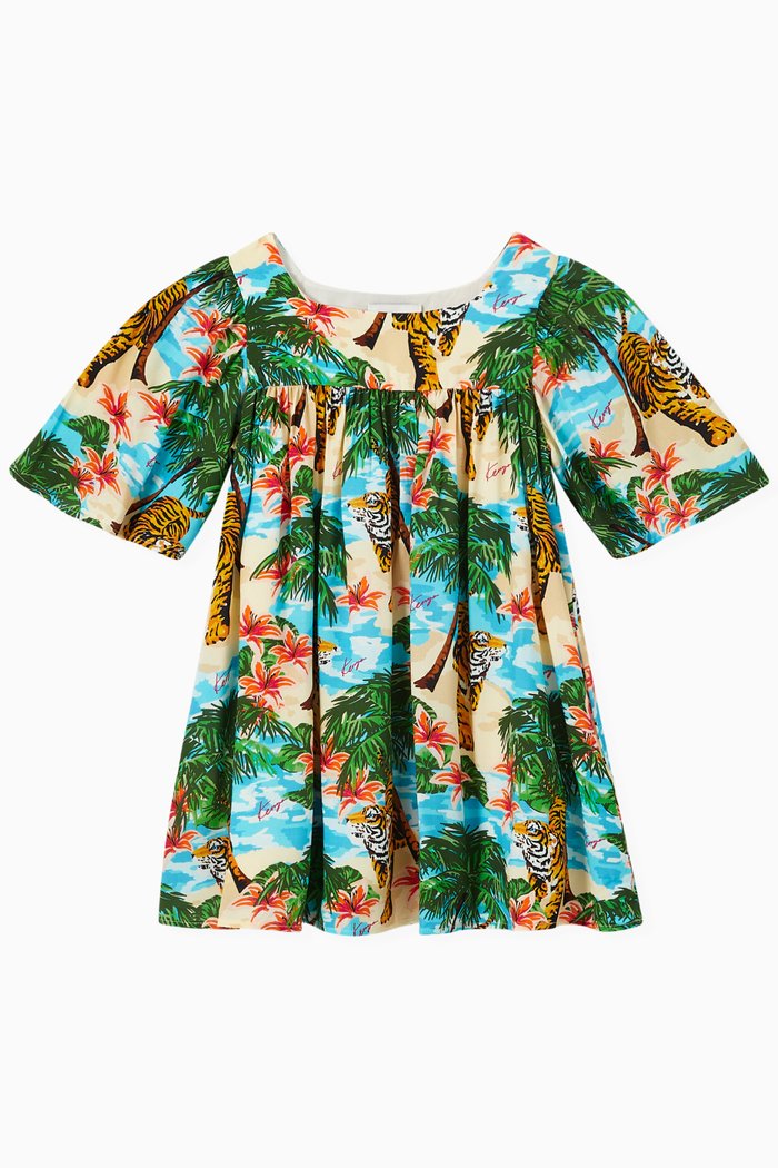 

Beach Print Capsule Summer Dress in Cotton, Multicolour