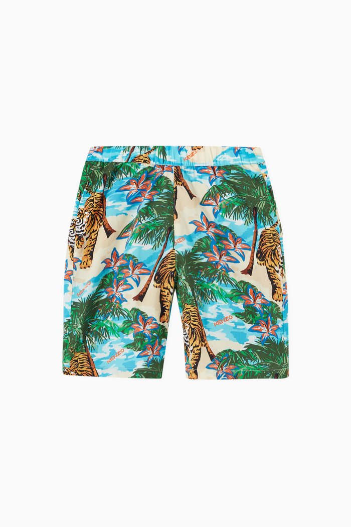 

Jungle Print Bermuda Shorts in Cotton, Multicolour