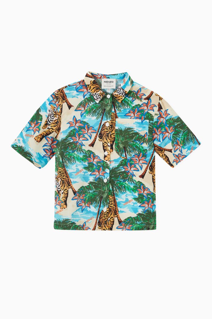 

Jungle Print Shirt in Poplin, Multicolour