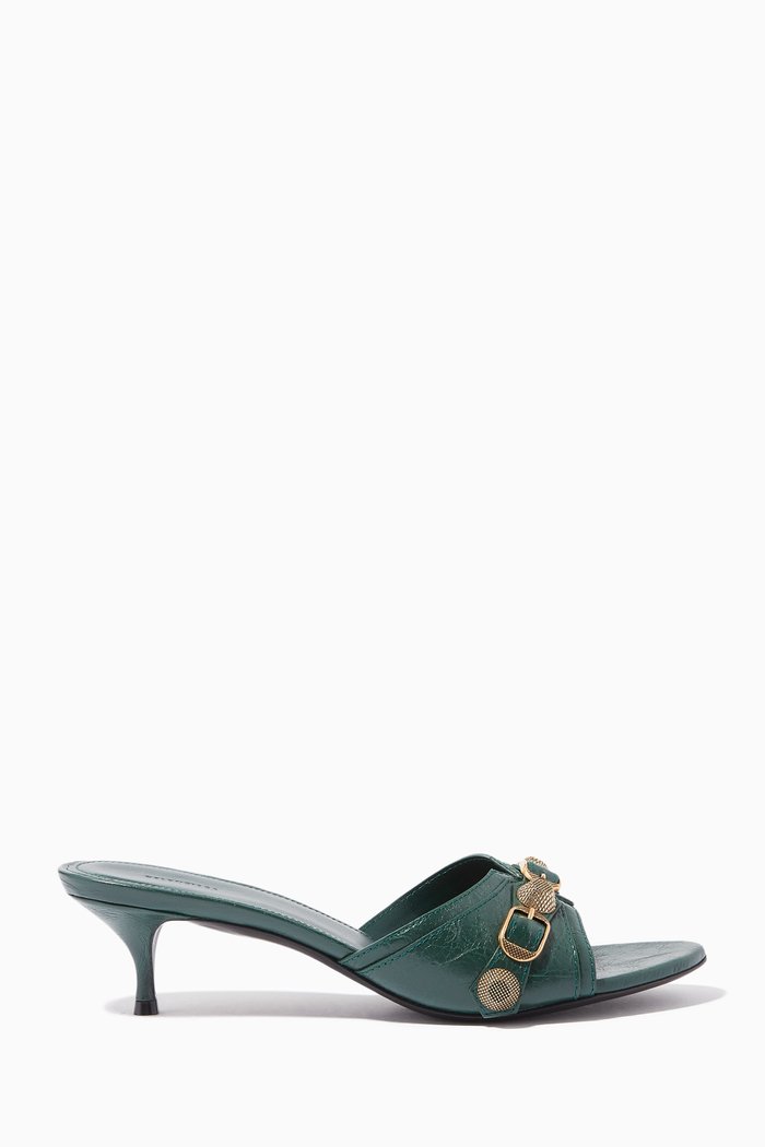 

Cagole 50 Sandals in Arena Lambskin, Green
