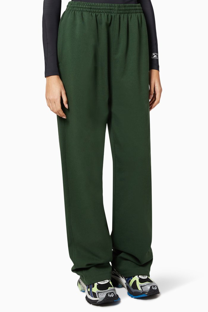 

Logo Jogging Pants in Cotton Jersey, Green