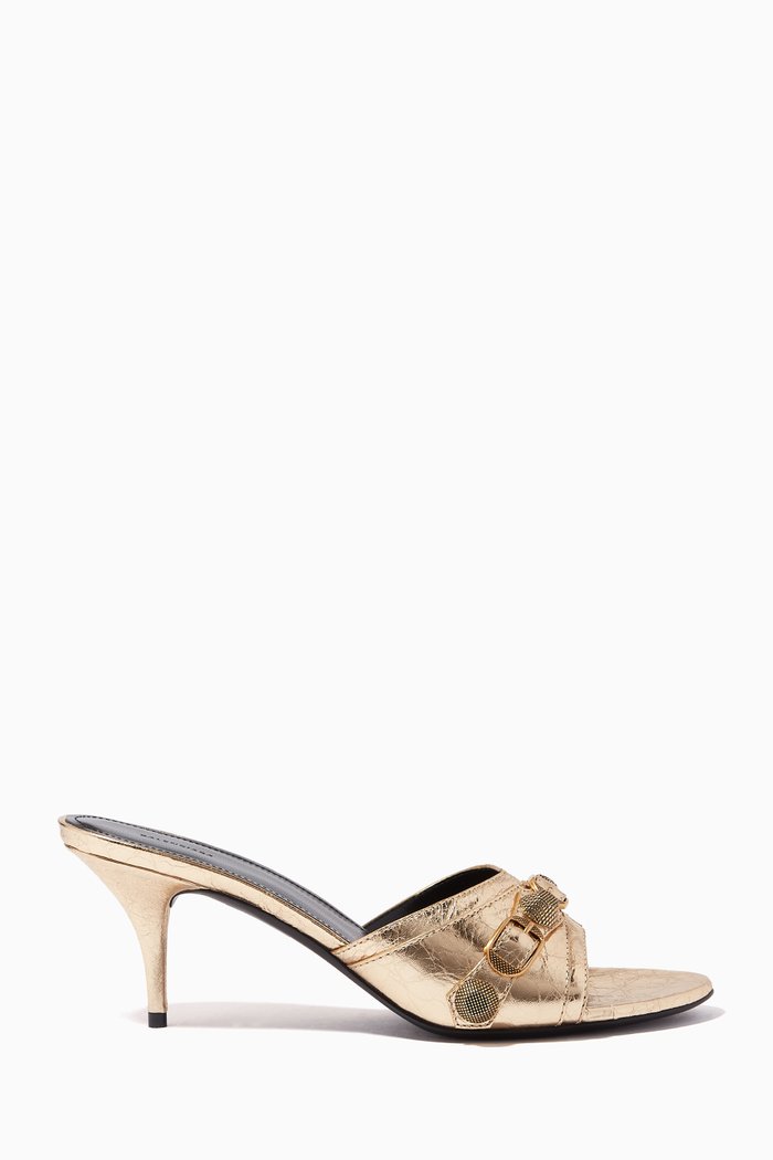 

Cagole 70 Sandals in Arena Lambskin, Gold