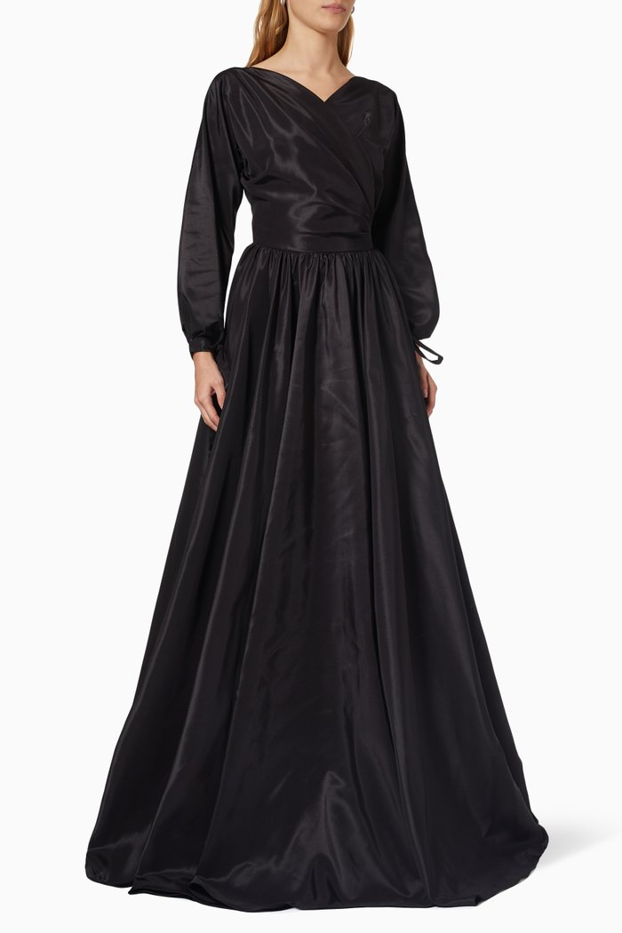 

Devi Gown in Taffeta, Black