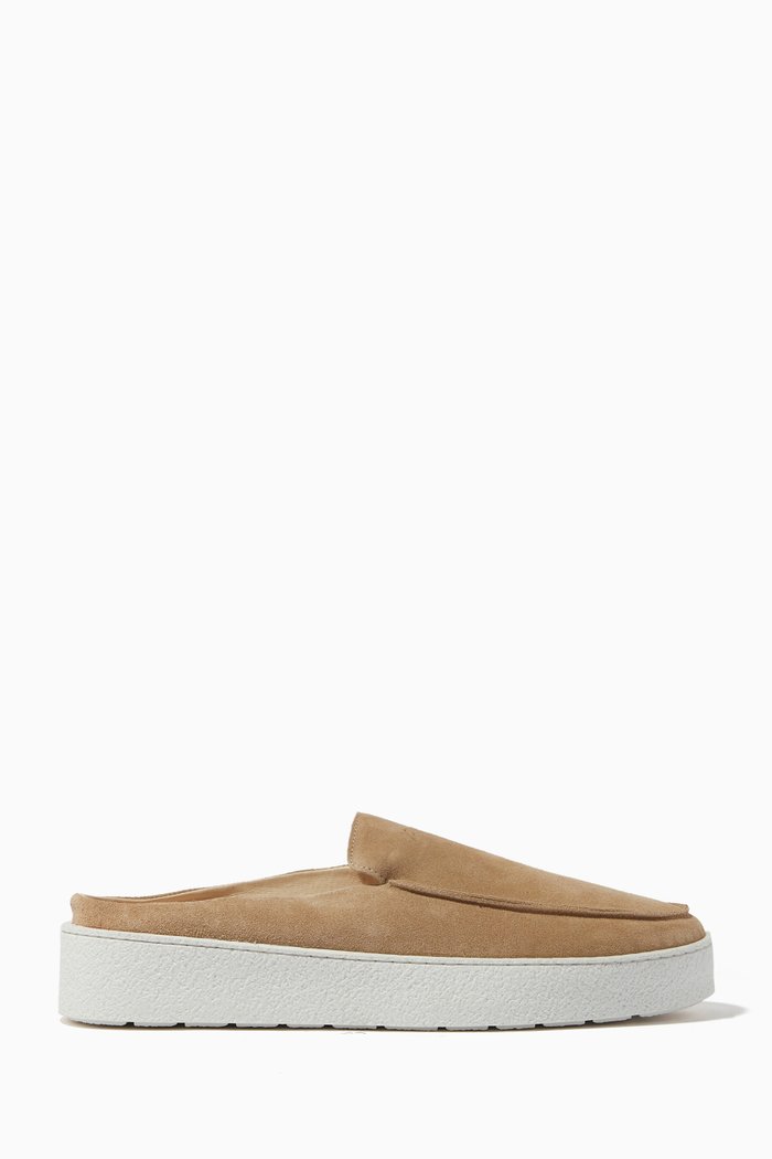 

Montreaux Backless Loafer in Suede, Neutral