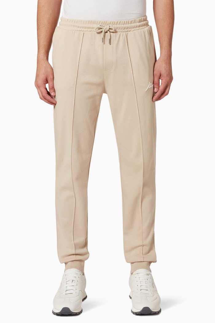 

Signature Core Embroidered Joggers in Fleece, Neutral