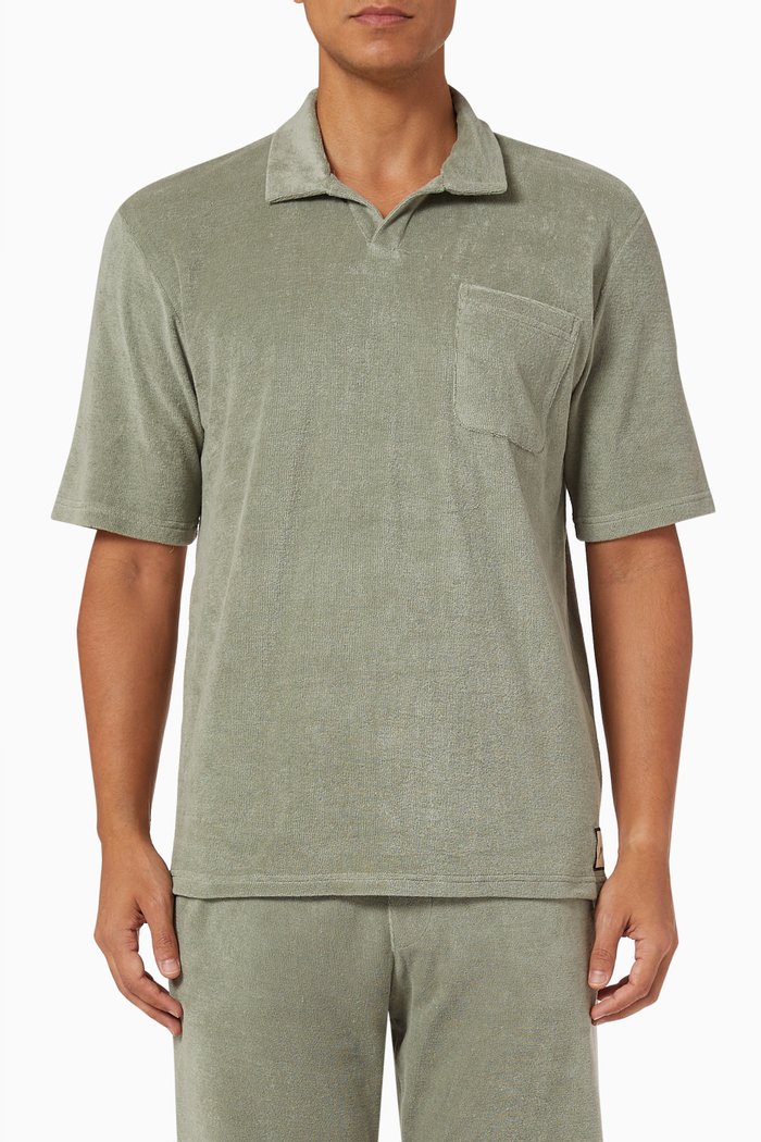 

Taylor Polo Shirt in Cotton Terry, Green