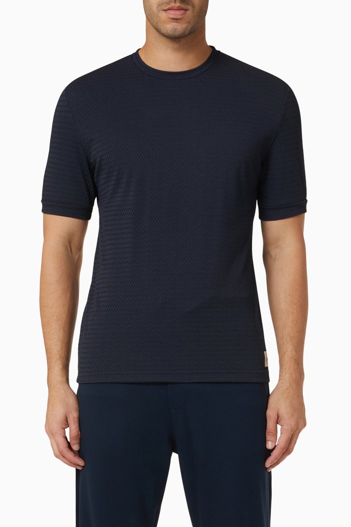

Marshall T-shirt in Textured Nylon, Blue