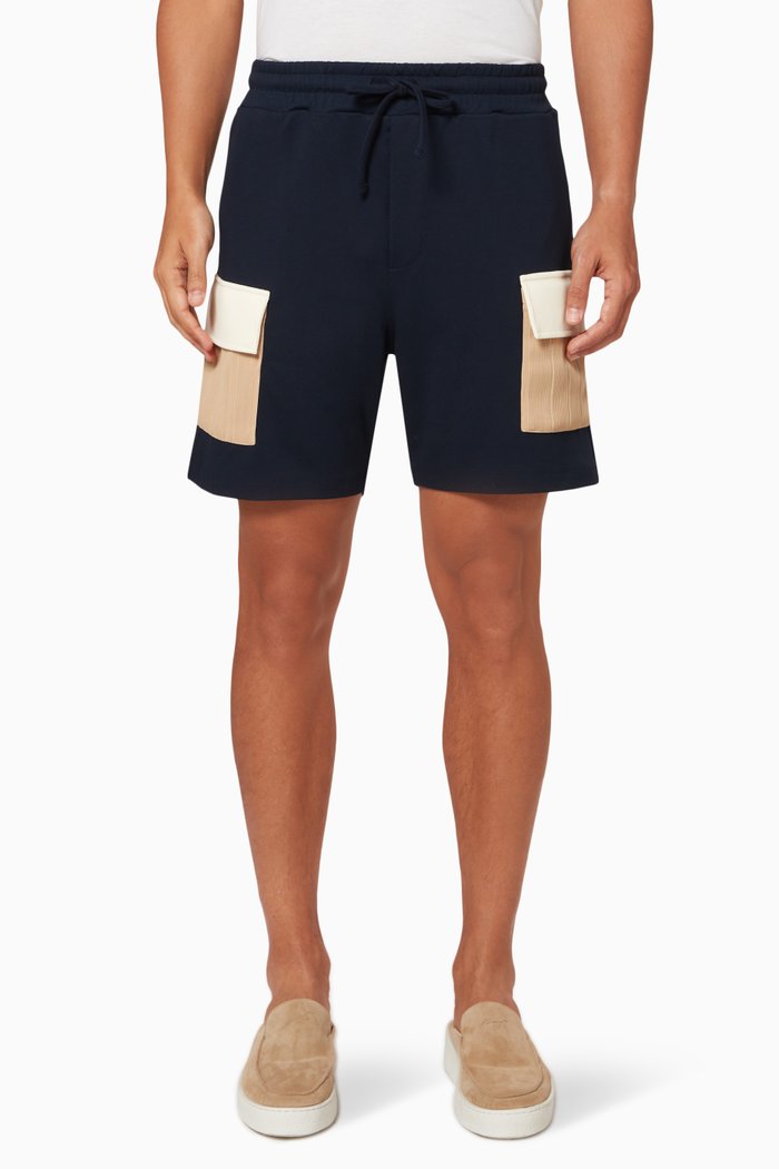 

Morley Cargo Shorts in Jersey, Blue