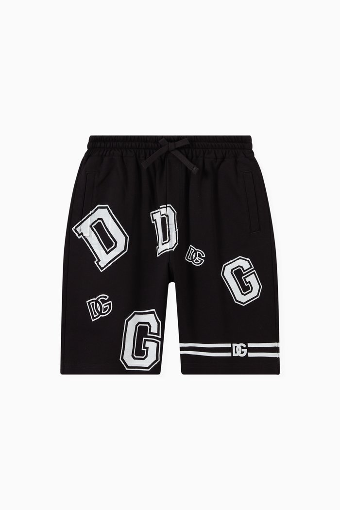 Logo Jersey Shorts in Cotton, Black