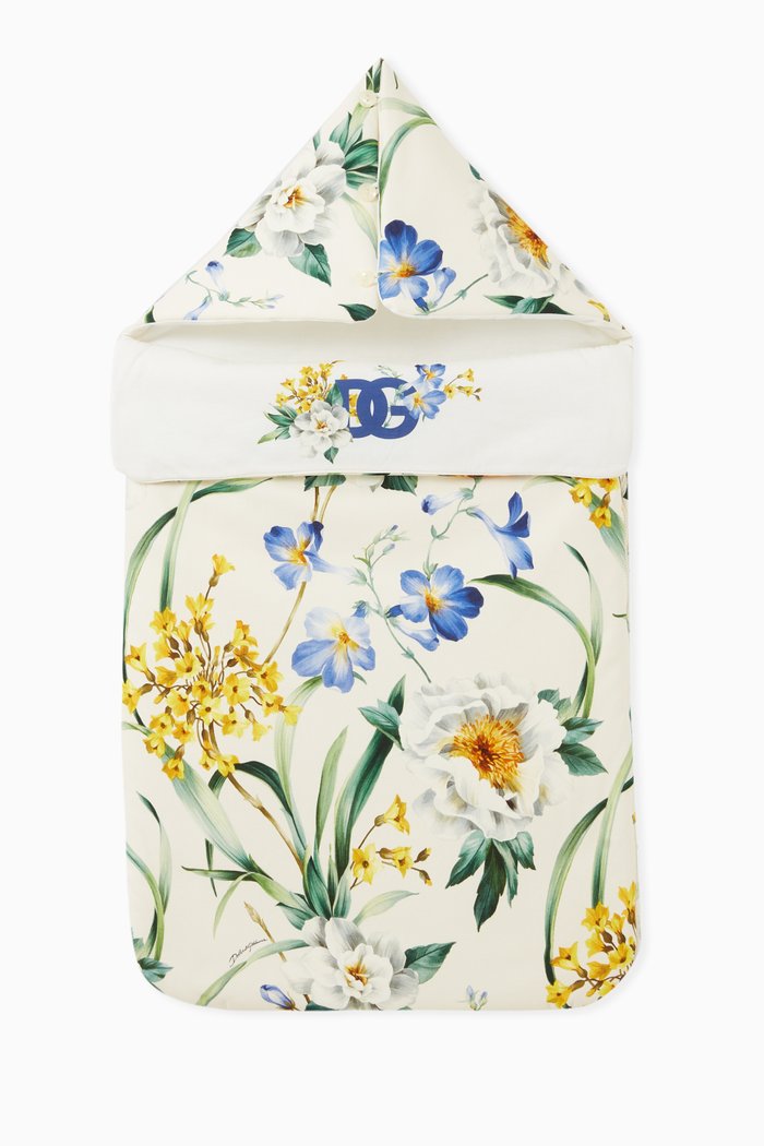 

Floral Logo Sleeping Bag in Cotton, Yellow