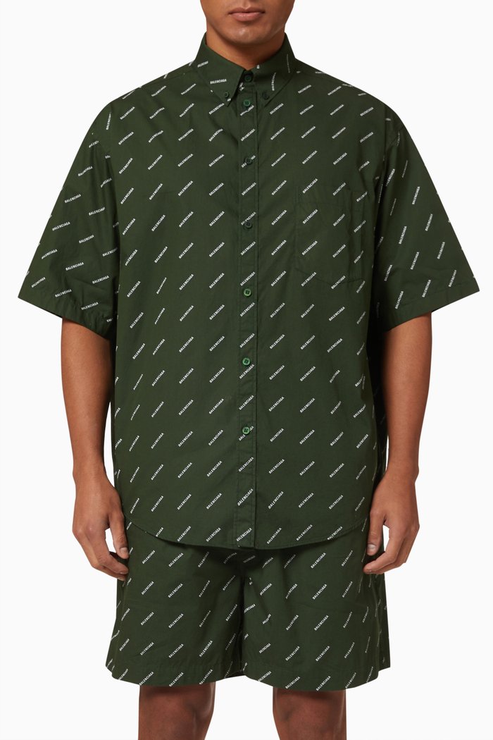

Large Fit Shirt in Cotton, Green