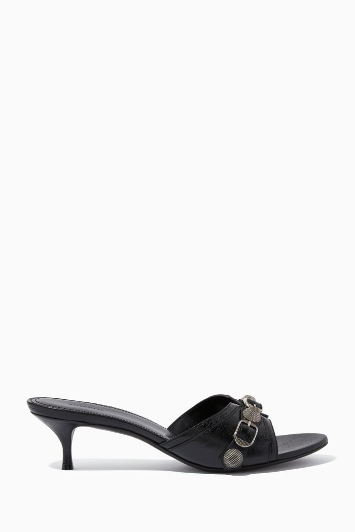 

Cagole 50 Sandals in Arena Lambskin, Black