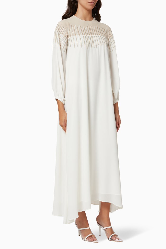 

Sequin Embellished Dress, White