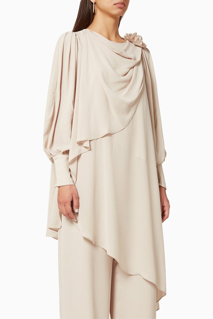 

Asymmetric Longline Tunic, Neutral